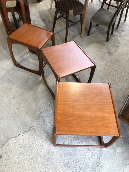 Mid Century Teak Sunelm Nest of Tables