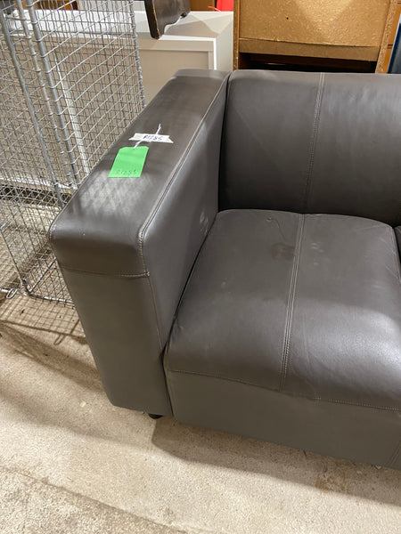 REF - Compact Faux Leather Sofa