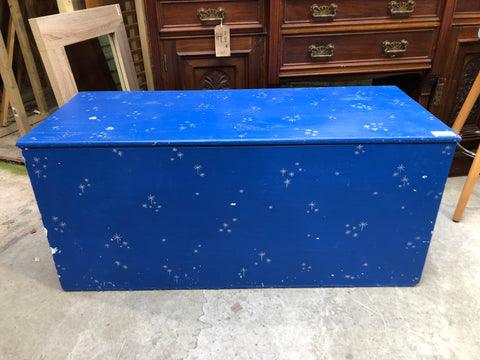 Blue Painted Blanket Box