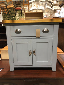 Solid Oak Grey Compact Sideboard