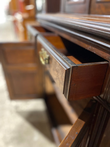 Antique Mahogany Bookcase Cabinet