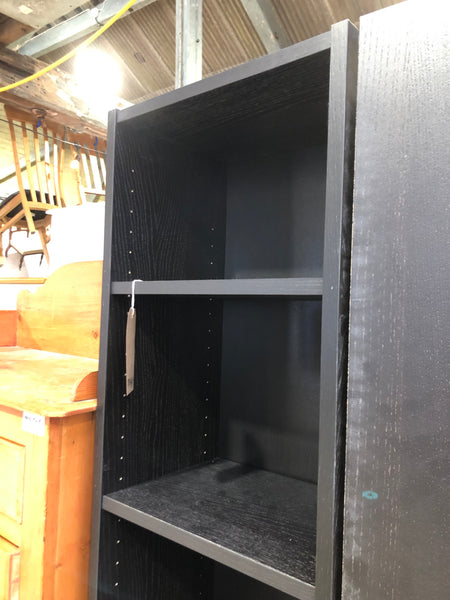 Tall Slim Black Bookcase