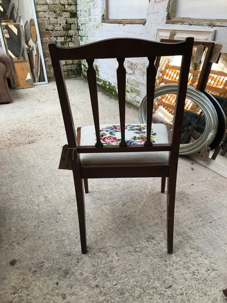 Antique Needlepoint Seat Chair