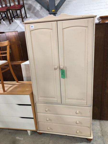Pine Painted Wardrobe - REF