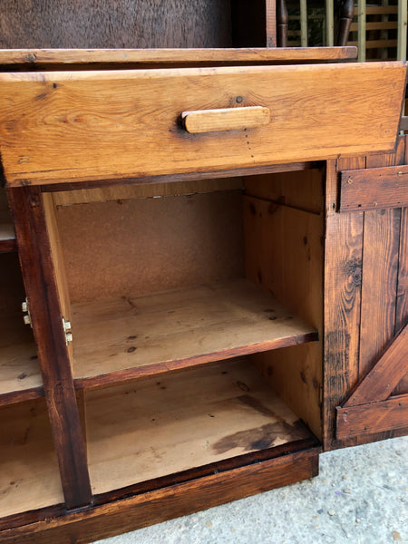 Rustic Stained Pine Dresser - GHC