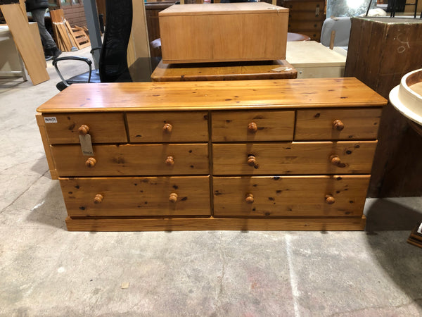 Solid Pine Eight Drawer Sideboard Chest of Drawers