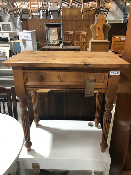 Pine Console Table with Drawer