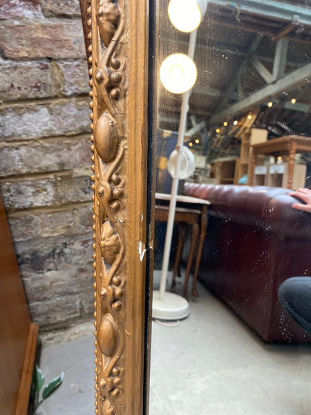 Large Gilt Framed Over Mantle Mirror