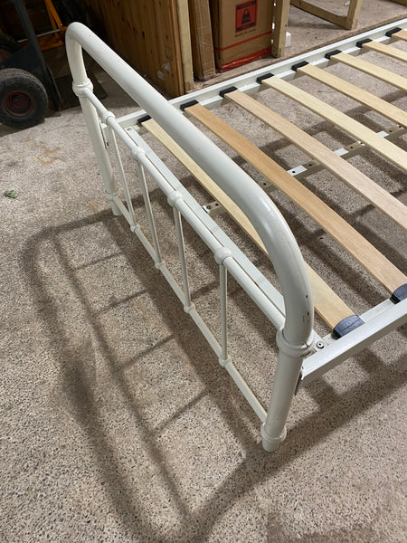White Metal Single Bedframe