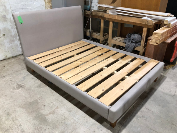 REF - Grey Fabric Kingsize Bedframe