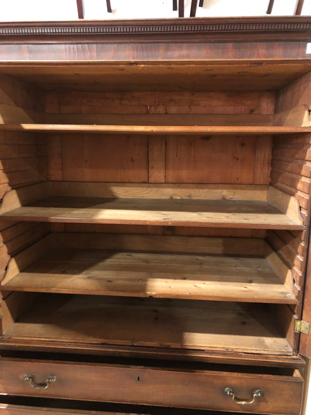 19th Century Mahogany Linen Cupboard