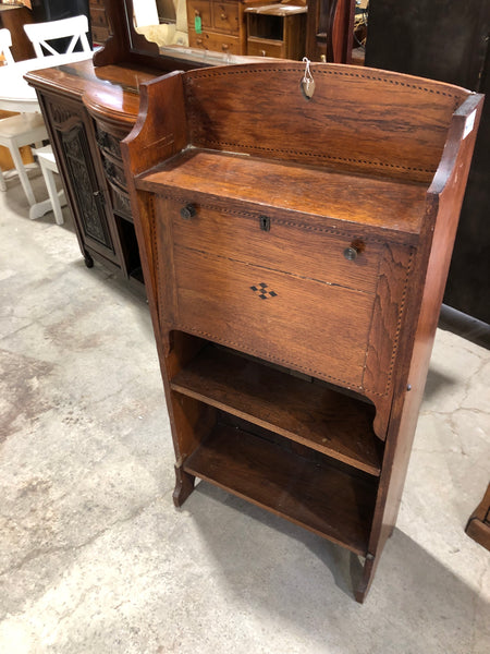Antique Compact Bureau with Shelves