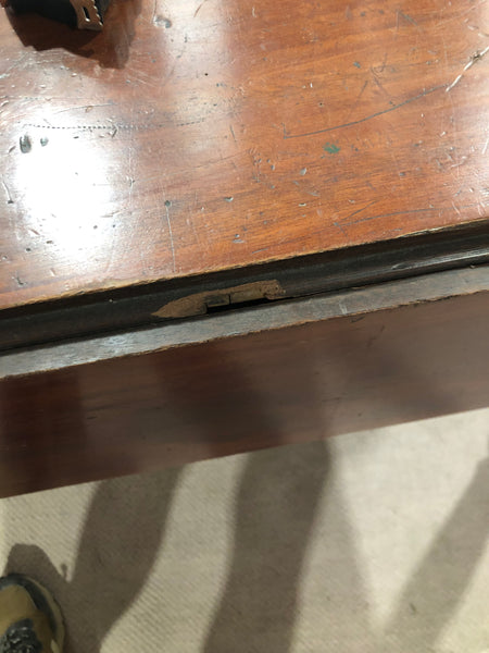 Flamed Mahogany Drop Leaf Table