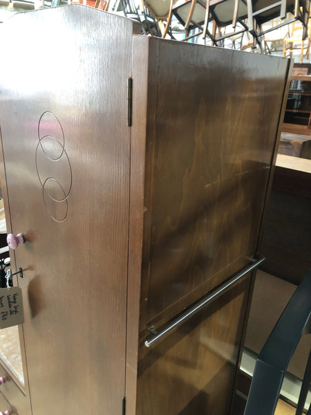 Vintage Single Wardrobe with Drawers