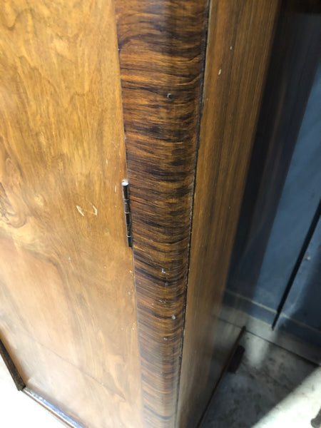 Vintage Art Deco Burr Walnut Gentleman’s Wardrobe