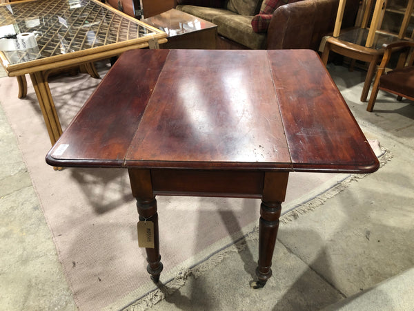 Flamed Mahogany Drop Leaf Table