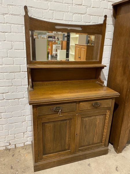Oak Dresser with Mirror Back