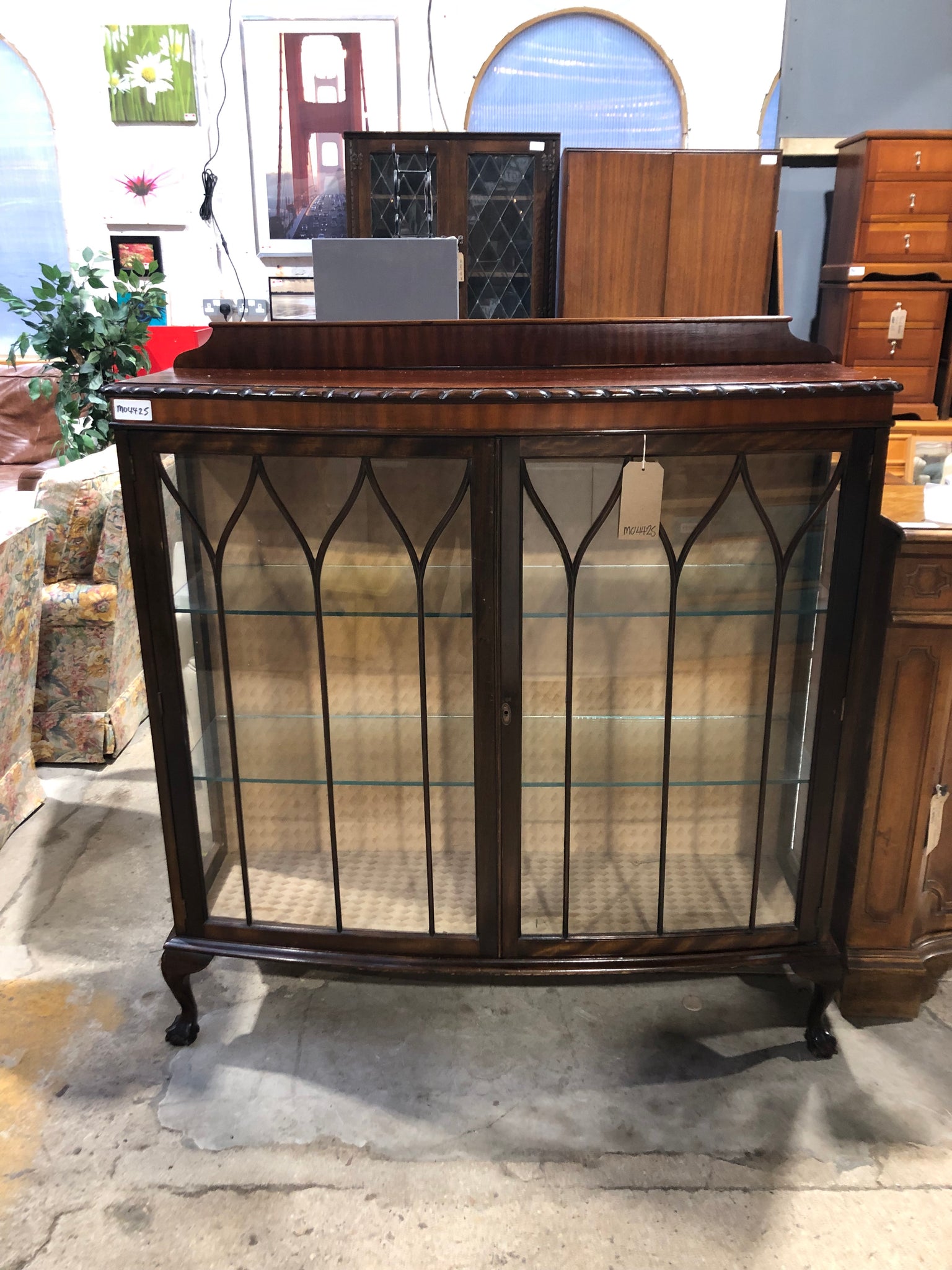 Mahogany Glass Display Cabinet