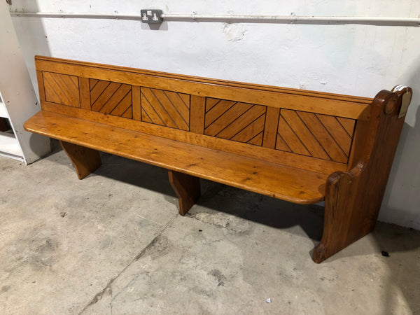 Large Pine Church Pew