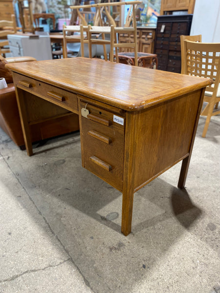 Vintage Oak Knee Hole Abbess Desk