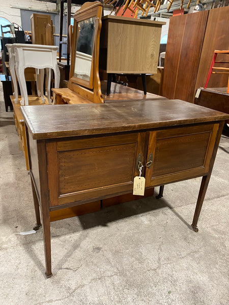 Antique Oak Compact Cupboard Washstand GHC