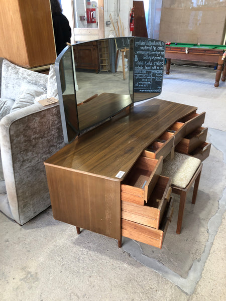 Vintage Uniflex Dressing Table & Stool