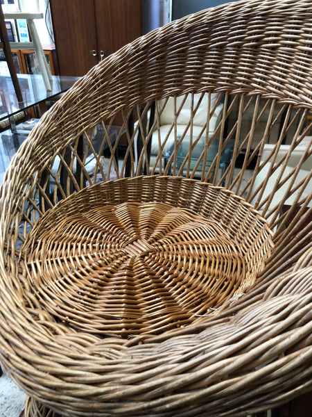 Wicker Egg Bucket Chair