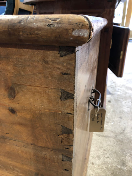 Waxed Victorian Pine Blanket Box