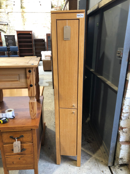 Tall Slim Veneer Storage Cupboard