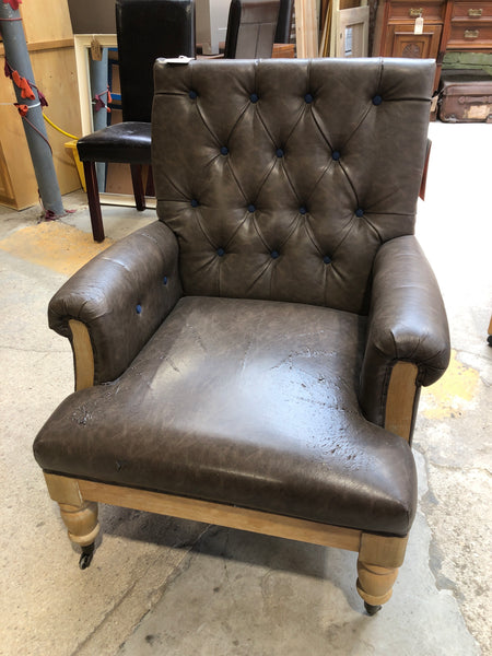 Faux Leather Armchair