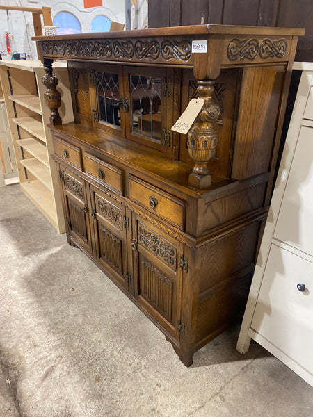 Carved Oak Court Cupboard