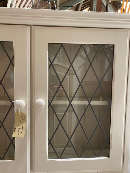 White Dresser with Paned Glass Doors