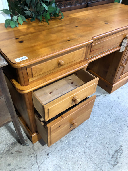 Solid Pine Pedestal Desk