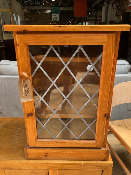 Pine Glass Fronted Cabinet