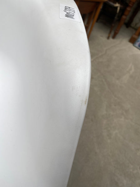 Eames Style White Plastic Rocking Chair