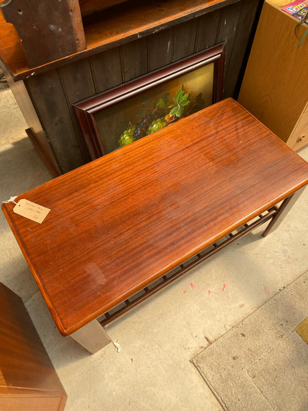 Varnished Teak Mid Century coffee table