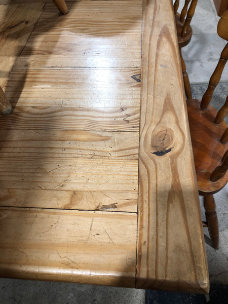 REF - Pine Dining Table & 4 Chairs