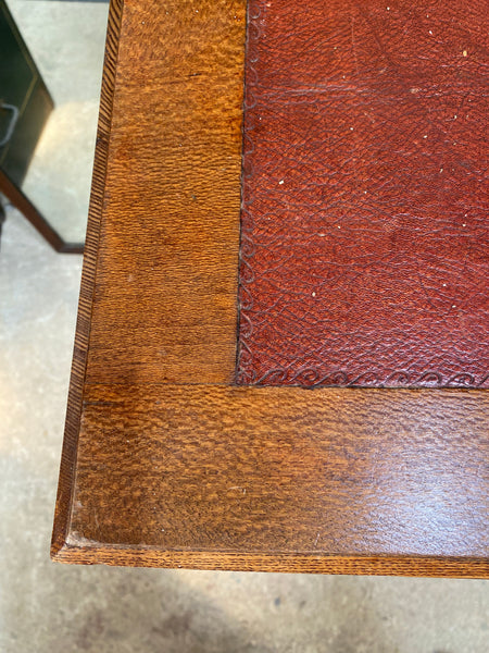 Antique Desk with Red Leather Top GHC