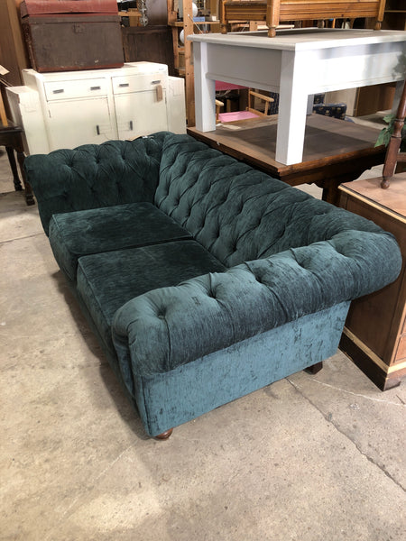 Velvet Chesterfield Style 2 Seater Sofa