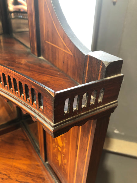 Decorative Inlaid Mirrored Corner Unit