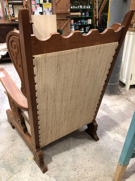 Griffin Detail Oak Lounge Chair