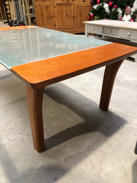 Retro Teak & Glass Coffee Table