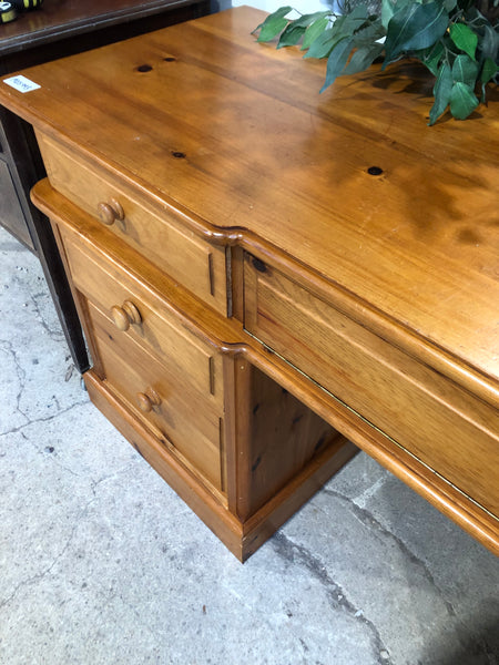 Solid Pine Pedestal Desk