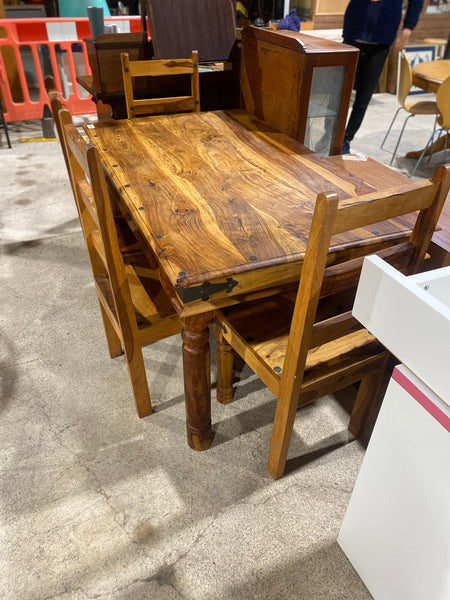 Rosewood Dining Table & 4 Chairs
