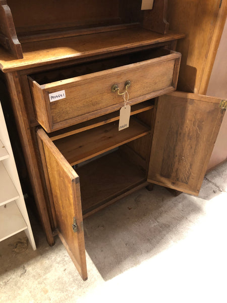 Vintage Oak Compact Sideboard Cupboard
