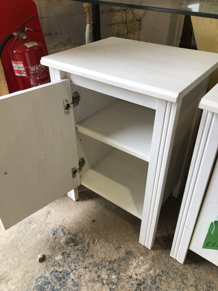 REF - Pair of White Bedside Tables