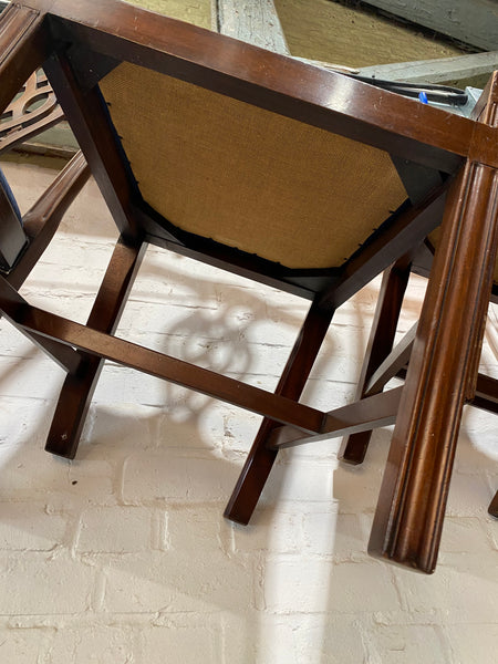 Chippendale Style Dining Chairs with velvet seats