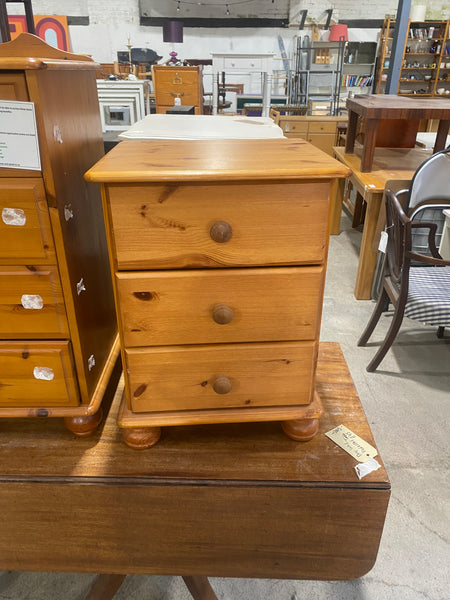 Pine bedside drawers
