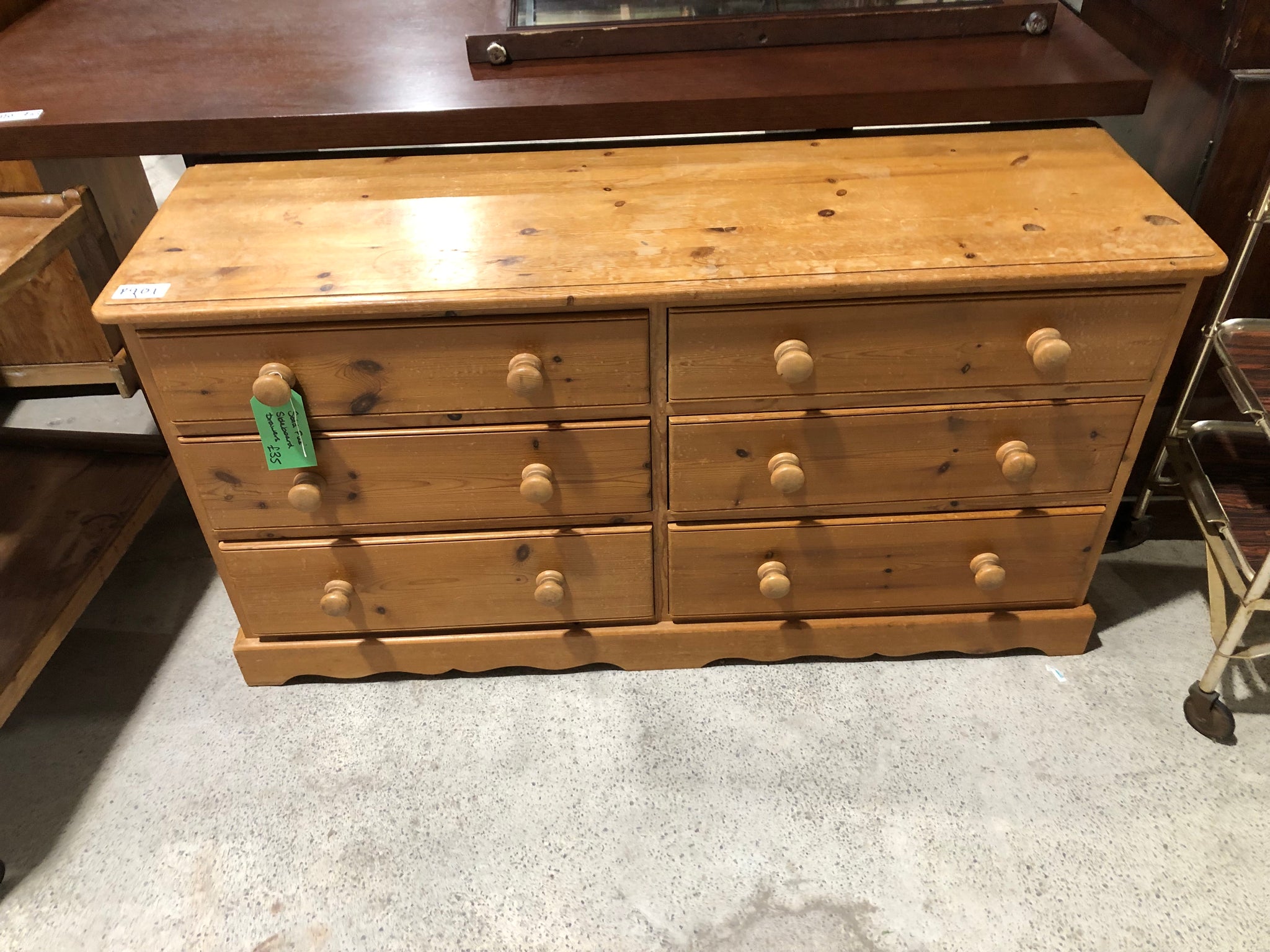 Solid Pine Sideboard Drawers - REF