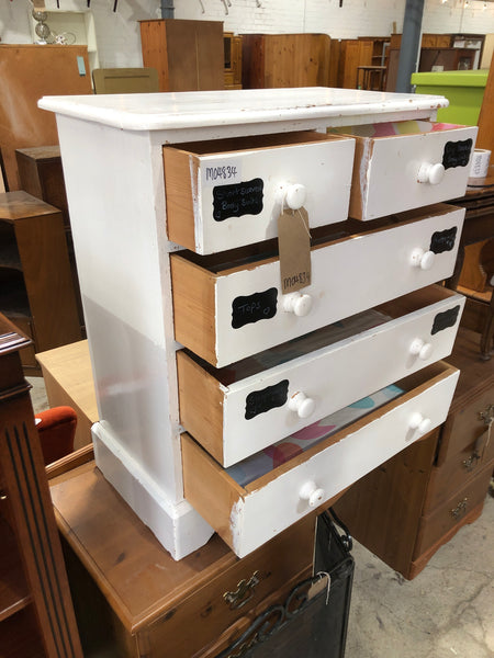 Small White Painted Chest of Drawers